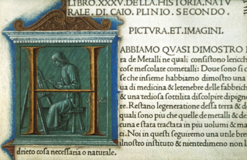 Artist: Illumination, 1476. /Nartist In Initial 'H': Illumination From Italian Manuscript, 1476, Of Pliny'S Natural History. Poster Print by Granger Collection - Item # VARGRC0043279