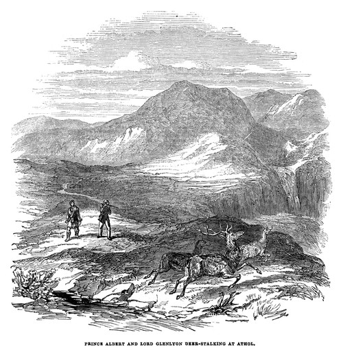 Scotland: Glenlyon, 1844. /Nprince Albert And George Murray, Lord Glenlyon, Hunting Stags At Atholl, During A Royal Visit To Scotland, 1844. Contemporary English Engraving. Poster Print by Granger Collection - Item # VARGRC0265232