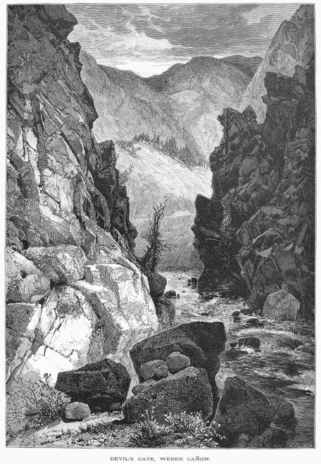 The Colorado River. /Ndevil'S Gate, Weber Canyon. Wood Engraving, 1872. Poster Print by Granger Collection - Item # VARGRC0068505