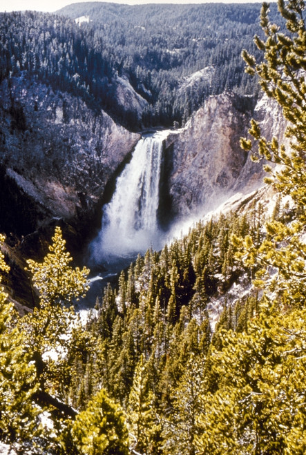 Wyoming: Yellowstone Falls. /Nlower Yellowstone Falls In Yellowstone National Park, Wyoming. Photograph, Late 20Th Century. Poster Print by Granger Collection - Item # VARGRC0166744