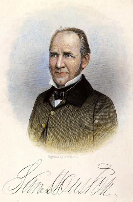 Sam Houston ( 1793-1863). /Ncolored Steel Engraving, 19Th Century. Poster Print by Granger Collection - Item # VARGRC0008558