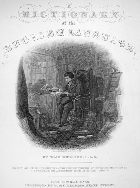 Noah Webster (1758-1843). /Namerican Lexicographer And Author. Steel Engraved Title Page Portrait To The 1878 Edition Of Webster'S 'Dictionary.' Poster Print by Granger Collection - Item # VARGRC0071815