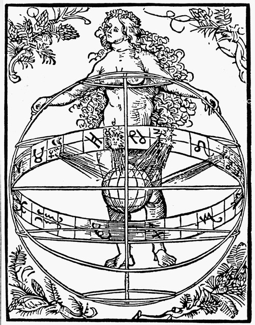 Urania, 1502. /Nurania, The Muse Of Astronomy, Holding An Armillary Sphere With The Zodiac. Woodcut, 1502, By Albrecht D�rer. Poster Print by Granger Collection - Item # VARGRC0044998