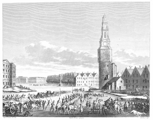 French In Holland, 1795. /N'The Entry Of The French In Holland, 21 January 1795.' Line Engraving, French,/N1817. Poster Print by Granger Collection - Item # VARGRC0087552