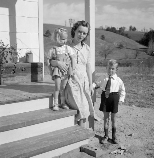 New Home, 1941. /Nthe Smith Family Standing Outside Of Their New Home In Riner, Virginia. Photograph By Marion Post Wolcott, October 1941. Poster Print by Granger Collection - Item # VARGRC0422487