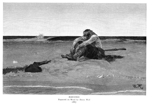 Pyle: Marooned, 1887. /Nwood Engraving By Henry Wolf After An Illustration By Howard Pyle, 1887. Poster Print by Granger Collection - Item # VARGRC0382921