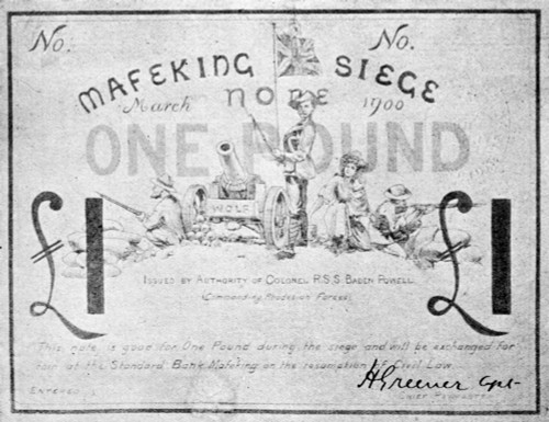Boer War: Currency, 1900. /Nsiege Note For 1 Pound Issued At Mafeking, South Africa, March 1900. Poster Print by Granger Collection - Item # VARGRC0037318