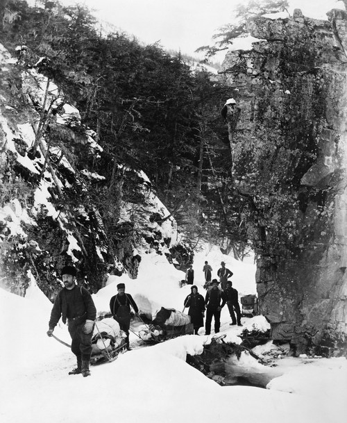 Alaska: Prospectors, C1897. /Na Group Of Prospectors, Including A Woman, On The Trail Through Dyea Canyon, Alaska, On Their Way To Yukon, C1897. Poster Print by Granger Collection - Item # VARGRC0118333