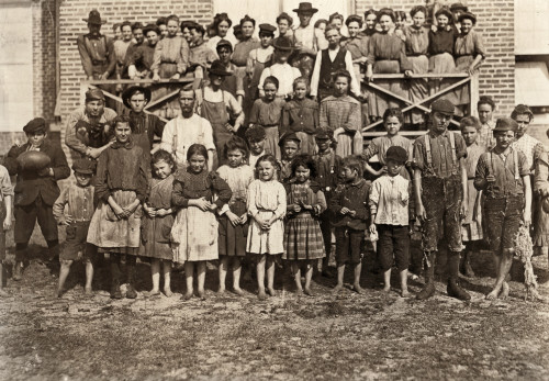 Georgia: Textile Mill, 1909. /Nyoung Children And Adult Textile Workers In Front Of The Tifton Cotton Mill In Tifton, Georgia. Photograph By Lewis Hine, January 1909. Poster Print by Granger Collection - Item # VARGRC0132852