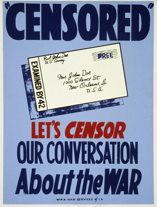 Wwii: Careless Talk Poster. /Namerican Poster Warning That Careless Communication May Be Harmful To The War Effort. Silkscreen, 1943. Poster Print by Granger Collection - Item # VARGRC0130071