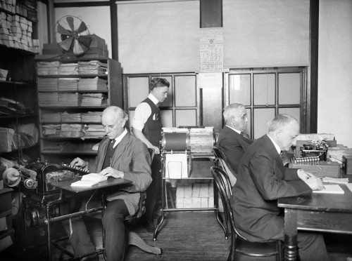Agriculture Census, C1916. /Nmen Tabulating Data Of An Agricultural Census, C1916. Poster Print by Granger Collection - Item # VARGRC0123201
