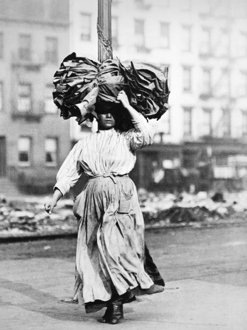Home Industry, 1910. /Nitalian Immigrant Woman Carrying Cloth To Her Lower East Side New York Tenement Home. Photograph By Lewis Hine, 1910. Poster Print by Granger Collection - Item # VARGRC0030708 Home Industry, 1910. /Nitalian Immigrant Woman Carrying Cloth To Her Lower East Side New York Tenement Home. Photograph By Lewis Hine, 1910. Poster Print by Granger Collection - Item # VARGRC0030708