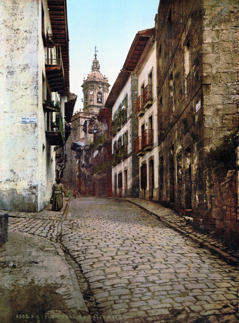 Spain: Fuentarrabia. /Na View Of The Street Calle Mayor In The Town Of Fuentarrabia, Spain. Photograph, Late/N19Th Century. Poster Print by Granger Collection - Item # VARGRC0119042