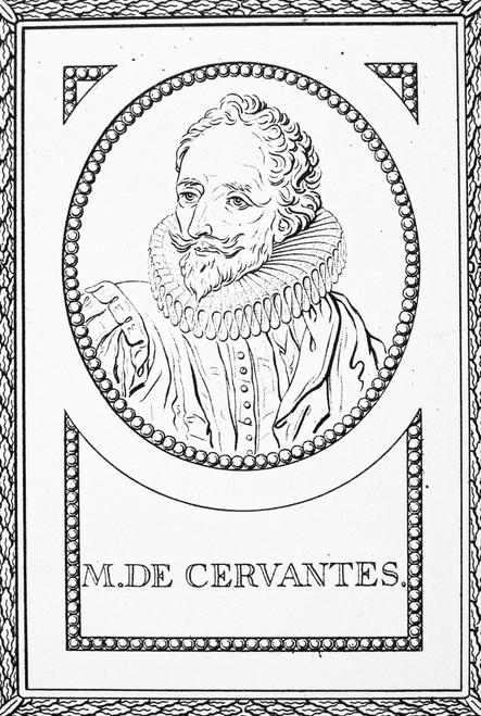 Miguel De Cervantes /N(1547-1616). Spanish Novelist. Etching, French, 18Th Century, After A Painting. Poster Print by Granger Collection - Item # VARGRC0027890