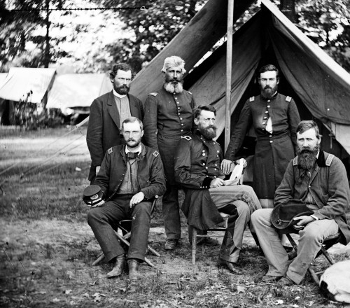 Civil War: Union General /Ngeneral George Stoneman And Staff, Fair Oaks, Virginia Vicinity. Photograph By James F. Gibson, 1862. Poster Print by Granger Collection - Item # VARGRC0408987
