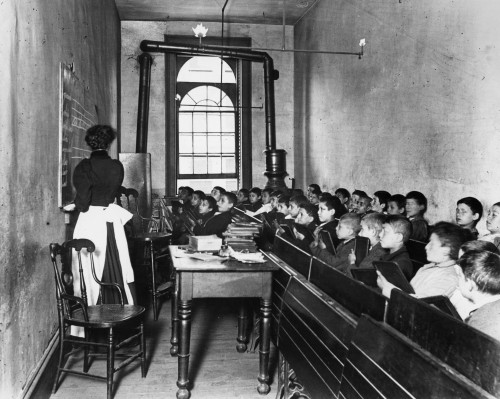 Elementary School, C1894. /Na Class In The Condemned Essex Market School On The Lower East Side Of New York City. Photograph By Jacob Riis, C1894. Poster Print by Granger Collection - Item # VARGRC0017957
