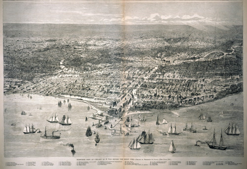 Chicago, 1871. /Na Panoramic View Of Chicago Before The Great Fire Of 8 October 1871. Wood Engraving From A Contemporary Newspaper. Poster Print by Granger Collection - Item # VARGRC0061019