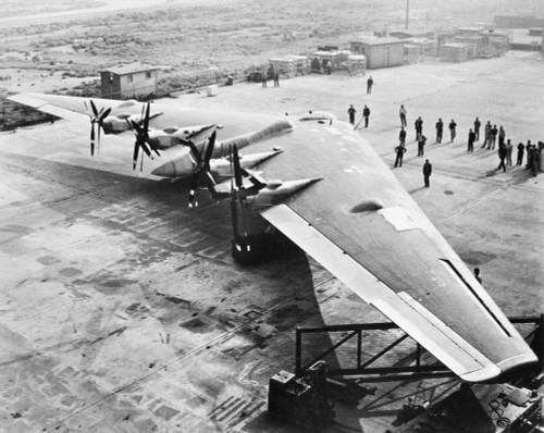 Flying Wing Xb-35 Aircraft. /Nexperimental Northrop Flying Wing Xb-35 Undergoing Outdoor Engine And Propellor Testing, C1945. Poster Print by Granger Collection - Item # VARGRC0028710