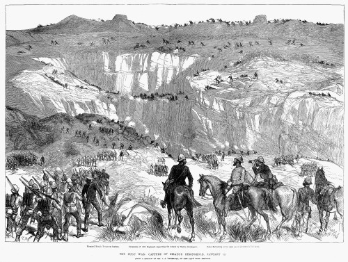 Zulu War: Battle, 1879. /Ncapture Of A Zulu Stronghold By British And Native Forces. Wood Engraving, 1879. Poster Print by Granger Collection - Item # VARGRC0099592