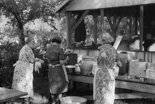 Kentucky: Church Dinner. /Nparishoners Preparing Food For A Benefit Picnic Supper At St. Thomas Church Near Bardstown, Kentucky. Photograph By Marion Post Wolcott, C1940. Poster Print by Granger Collection - Item # VARGRC0323243