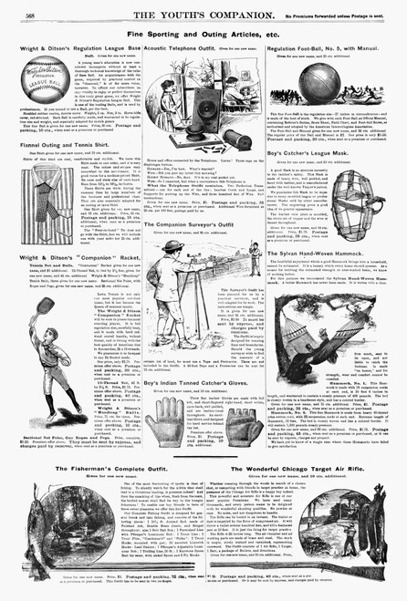 Ad: Sporting Goods, 1890. /Namerican Magazine Advertisements For Sporting Goods, 1890. Poster Print by Granger Collection - Item # VARGRC0266592