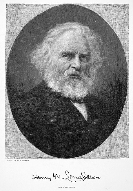 Henry Wadsworth Longfellow /N(1807-1882). American Poet. Wood Engraving, 1883, By Thomas Johnson, After A Photograph. Poster Print by Granger Collection - Item # VARGRC0069834