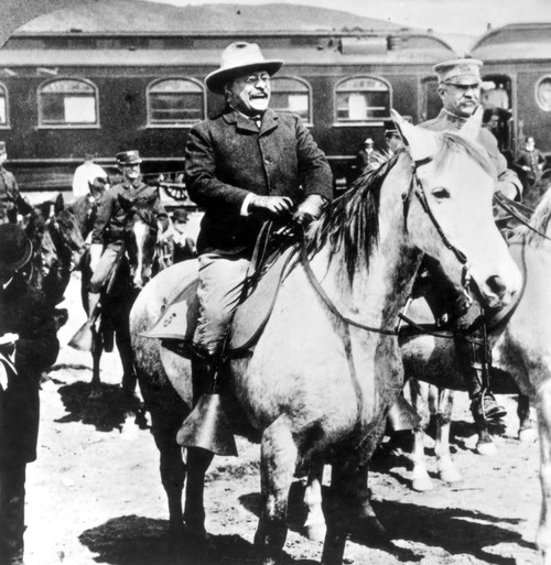 Roosevelt At Yellowstone. /Npresident Theodore Roosevelt (1858-1919) At Yellowstone National Park In 1903. Poster Print by Granger Collection - Item # VARGRC0013930