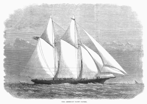 Yacht: Sappho, 1868. /Nthe American Yacht 'Sappho.' Wood Engraving, English, 1868. Poster Print by Granger Collection - Item # VARGRC0099829