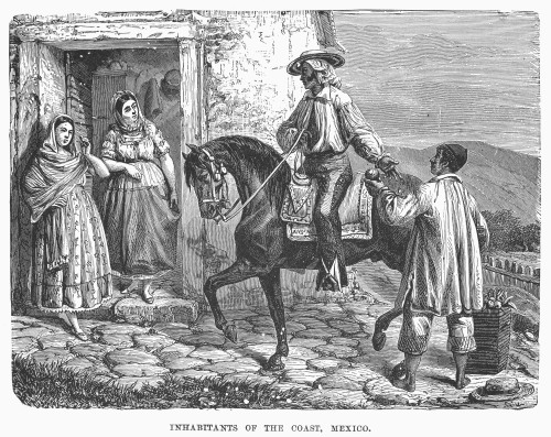 Mexico: Daily Life. /N'Inhabitants Of The Coast, Mexico.' Wood Engraving, C1875. Poster Print by Granger Collection - Item # VARGRC0094248