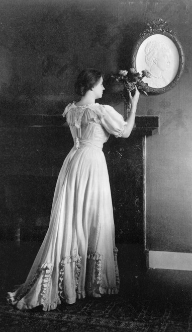 Helen Adams Keller /N(1880-1968). American Writer And Lecturer. Photographed Standing At A Fireplace With Flowers On The Mantle, C1907. Poster Print by Granger Collection - Item # VARGRC0108488