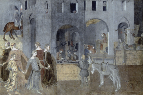 Lorenzetti: Good Gov'T. /Nambrogio Lorenzetti: Effects Of Good Government In The Country, Fragment. Fresco, 1337-1340. Poster Print by Granger Collection - Item # VARGRC0038942