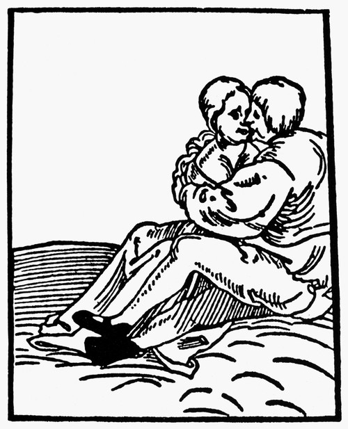 Lovers, C16Th Century. /Neuropean Woodcut, 15Th Or 16Th Century. Poster Print by Granger Collection - Item # VARGRC0000888 Lovers, C16Th Century. /Neuropean Woodcut, 15Th Or 16Th Century. Poster Print by Granger Collection - Item # VARGRC0000888