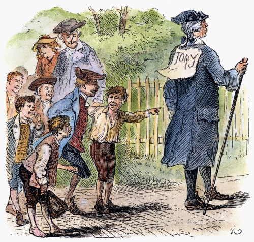Tory Loyalist, 18Th C. /Ncolonial Boys Mocking A Loyalist. Wood Engraving, 19Th Century. Poster Print by Granger Collection - Item # VARGRC0041282