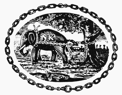 Nixdorff-Krein Company. /Ntrademark Symbol For Nixdorff-Krein Manufacturing Company For Wagaons And Yokes, 1885. Poster Print by Granger Collection - Item # VARGRC0099223