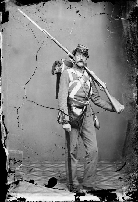Civil War: Union Soldier. /Na Volunteer Union Soldier With A Rifle And Bayonet. Photograph, C1862. Poster Print by Granger Collection - Item # VARGRC0163560
