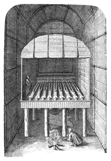 Mortuary, 16Th Century. /Na Carolina Native American Mortuary. Copper Engraving, 16Th Century. Poster Print by Granger Collection - Item # VARGRC0268801