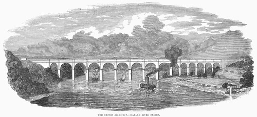 New York: Harlem River. /Nthe Croton Aqueduct And Harlem River Bridge. Line Engraving, 1850. Poster Print by Granger Collection - Item # VARGRC0091169