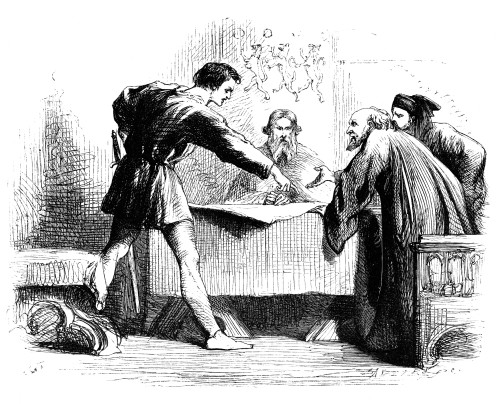 Shakespeare: King Henry Iv. /Na Room In The Archdeacon'S House With Hotspur, Worcester, Mortimer, And Glendower (Act Iii, Scene 1): Wood Engraving, English, 19Th Century. Poster Print by Granger Collection - Item # VARGRC0043248