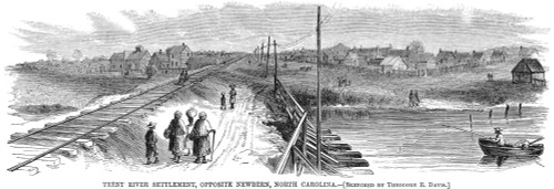Freedmen'S Village, 1866. /Nthe Freedman'S Settlement At Trent River, North Carolina. Wood Engraving From An American Newspaper Of 1866. Poster Print by Granger Collection - Item # VARGRC0006916