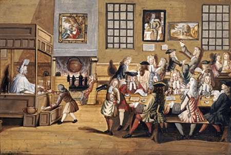 Scene In a London Coffee House Poster Print by English School - Item # VARPDX266288