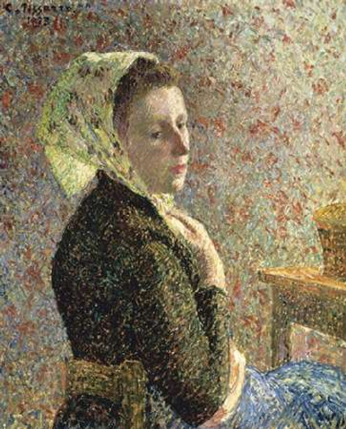 Woman with Green Scarf Poster Print by Camille Pissarro - Item # VARPDX279444
