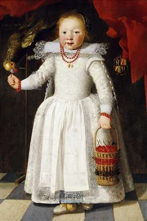 A Young Girl Holding a Basket of Cherries Poster Print by Cornelis De Vos - Item # VARPDX264794