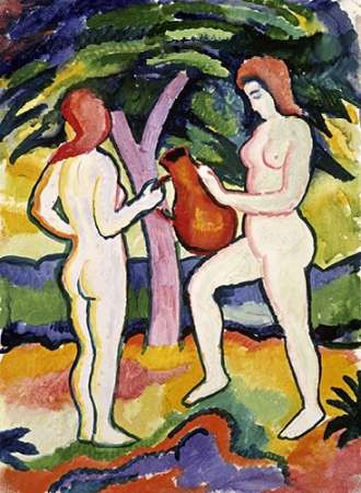 Two Nudes with Jug Poster Print by August Macke - Item # VARPDX282376