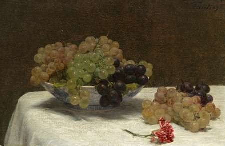 Still Life with Grapes and a Carnation, c. 1880 Poster Print by Henri Fantin Latour - Item # VARPDX459389