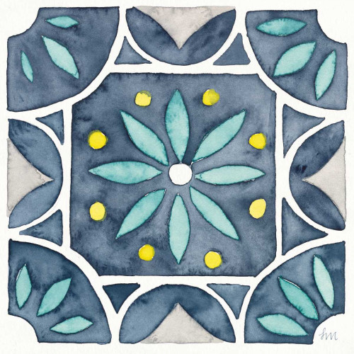 Garden Getaway Tile VIII Blue Poster Print by Laura Marshall - Item # VARPDX34460HR Garden Getaway Tile VIII Blue Poster Print by Laura Marshall - Item # VARPDX34460HR