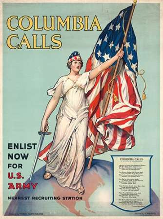 Columbia Calls--Enlist Now for U.S. Army, ca. 1916 Poster Print by Frances Adams Halsted - Item # VARPDX467913