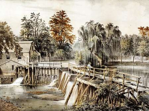 The Mill-Dam at Sleepy Hollow Poster Print by Currier and Ives - Item # VARPDX267895
