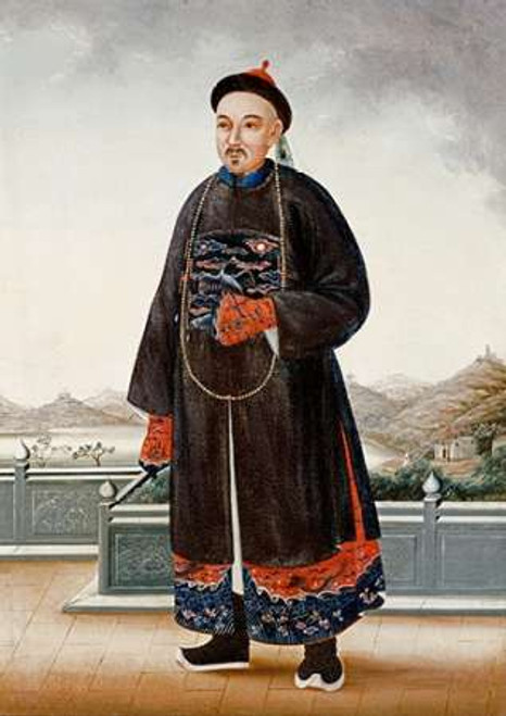 An Elegantly Dressed Chinese Hong Merchant Poster Print by Chinese School - Item # VARPDX266074