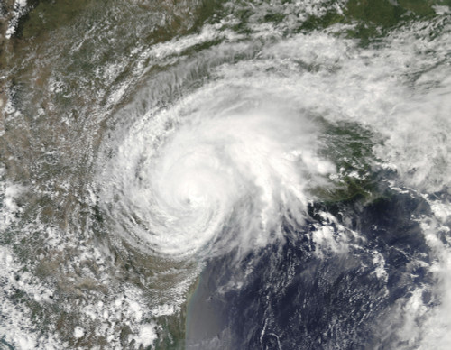 Satellite view of Tropical Storm Harvey over Texas Poster Print by Stocktrek Images - Item # VARPSTSTK204726S