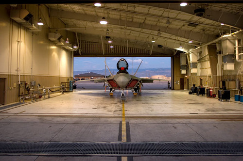 An F-22 Raptor parked in the hangar at Holloman Air Force Base Poster Print by HIGH-G Productions/Stocktrek Images - Item # VARPSTHGP100398M